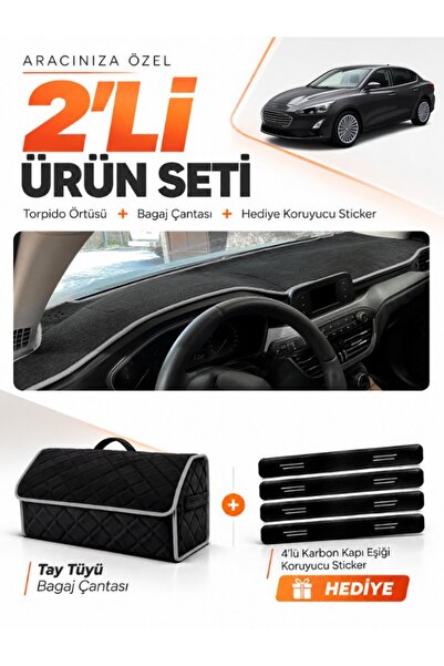 e-biz Ford Focus 4 (2017-2021) Compatible Glove Box Cover + Tay Feather Trunk...