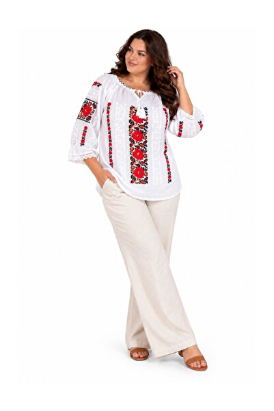 rody's forever OG26 women’s blouse, white/yellow