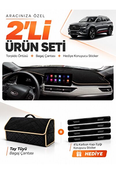 e-biz Chery Tiggo 8 Pro (2018-2024) Compatible Glove Box Cover + Tay Tüy Lugg...