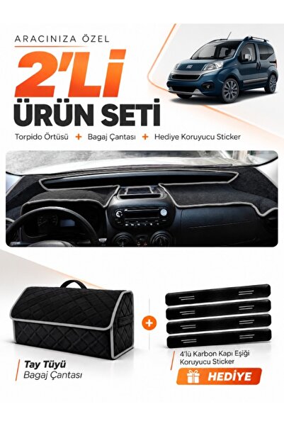 e-biz Fi̇at Fi̇ori̇no (2007-2026) Compatible Glove Box Cover + Thai Feather L...