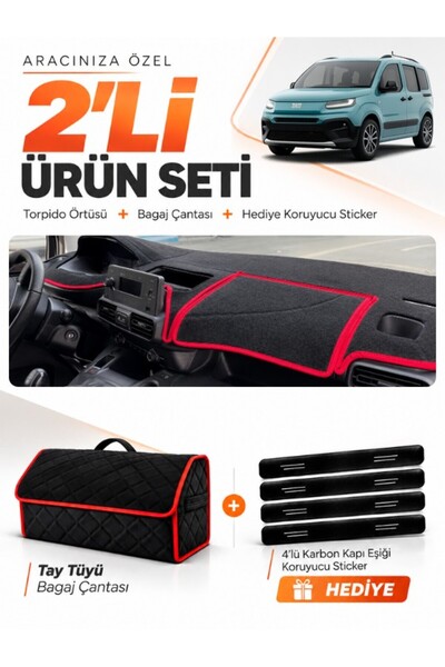 e-biz Dashboard Cover + Thai Feather Trunk Bag + Sticker Set Compatible with ...