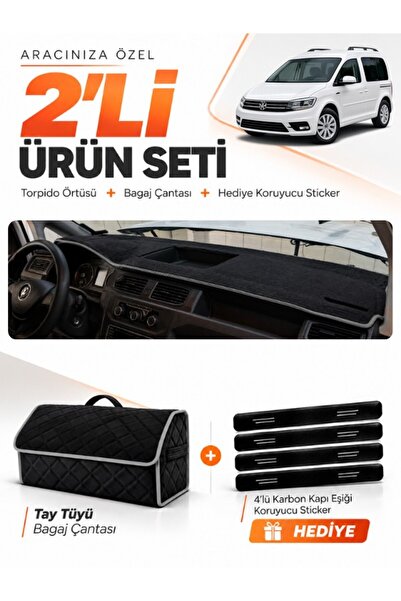 e-biz Volkswagen Caddy (2015-2019) Compatible Dashboard Cover + Tay Feather T...