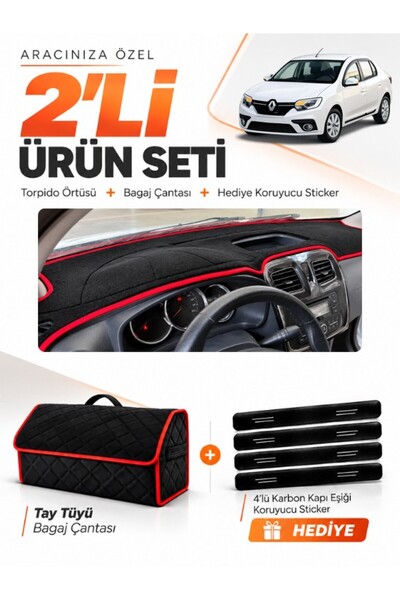 e-biz Renault Symbol Short Type 1 (2013-2021) Compatible Glove Box Cover + Ta...