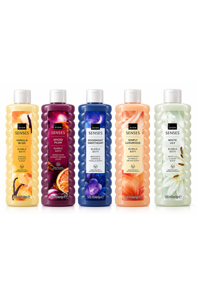 AVON Σετ σπουμάντε λιμνοθάλασσας 5x 500 ml Spiced Plum, Goodnight Sweetheart,...