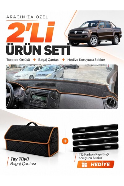 e-biz Volkswagen Amarok (2009-2016) Compatible Dashboard Cover + Tay Tüy Lugg...