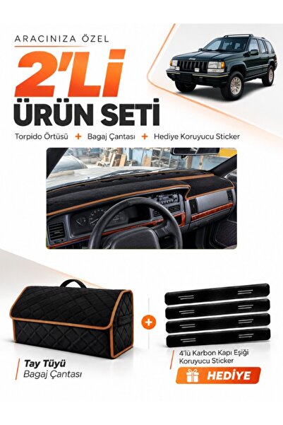 e-biz Jeep Grand Cherokee (1993-1998) Compatible Dashboard Cover + Tay Feathe...