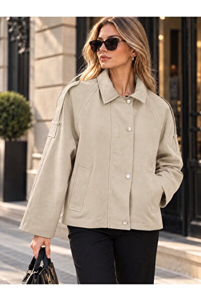 YESİ Women's Zip-Front Snap Jacket