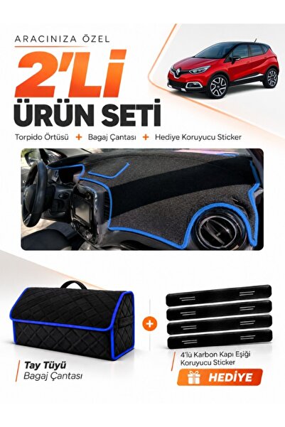 e-biz Renault Captur 1 (2013-2019) Compatible Glove Box Cover + Tay Feather L...