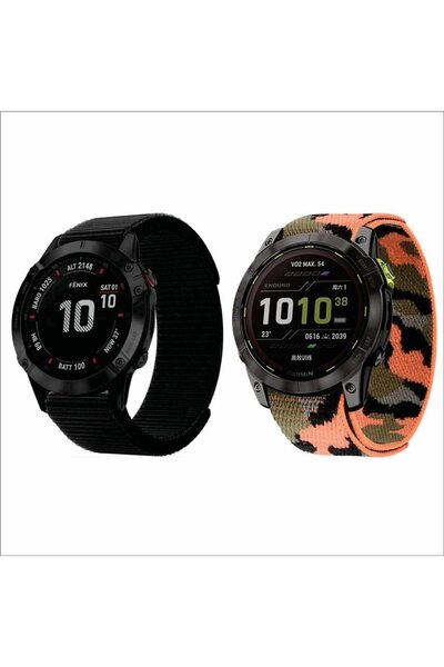 OEM Set de 2 curele universale din nailon pentru smartwatch, compatibile cu G...