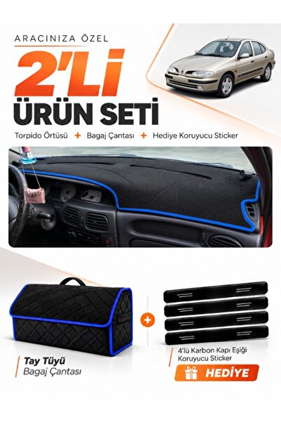 e-biz Renault Megane 1 (1995-2003) Compatible Dashboard Cover + Tay Feather T...