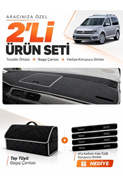 e-biz Volkswagen Caddy (2015-2021) Compatible Dashboard Cover + Tay Feather T...