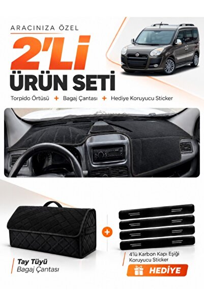 e-biz Fiat Doblo (2013-2015) Covered Compatible Glove Box Cover + Tay Feather...
