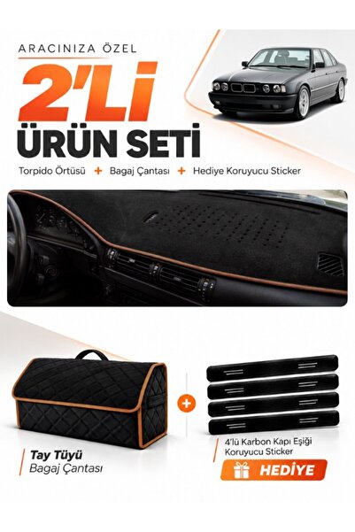 e-biz Bmw E34 (1988-1996) Compatible Glove Box Cover + Thai Feather Trunk Bag...