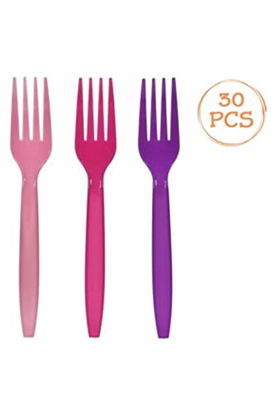 OEM Furculite Reutilizabile de Petrecere din Mov Fucsia Roz 15,8cm - 30buc