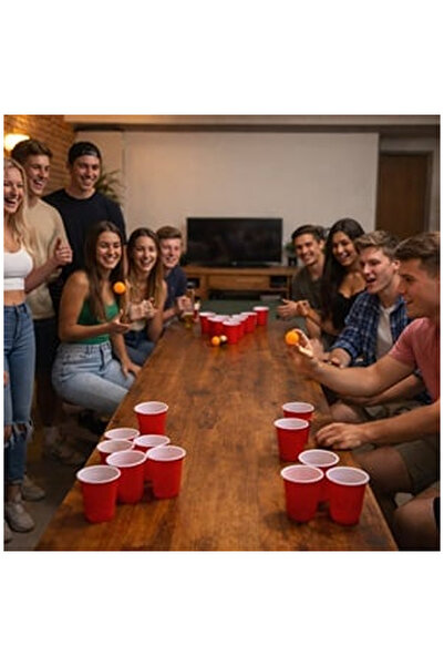 OEM Joc de Societate pentru Adulti "Beer Pong"" cu 18 Mingi & Pahar"