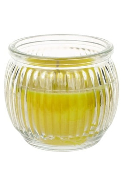 OEM Κερί Citronella σε διαφανές γυάλινο δοχείο Ø6.5x6.5cm