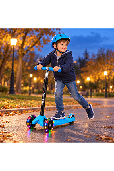 Bebelul Children's scooter Scooter 500A, blue, PU wheels, rear brake, max. 40...