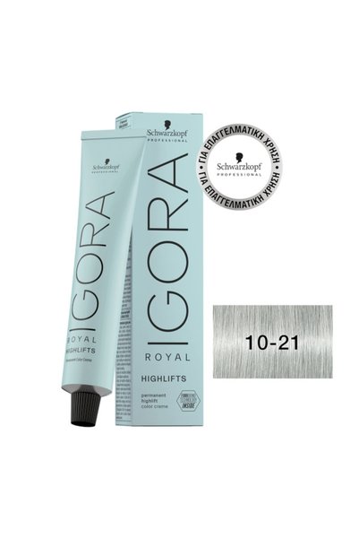 Schwarzkopf Igora Royal Highlifts 10-21 Κατάξανθο Φυμέ Σαντρέ 60ml
