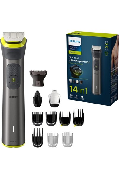 Philips Philps 14'ü 1 Arada Erkek Bakım Seti - Yüz/saç/vücut (Islak/kuru Kullanım) MG7930/15