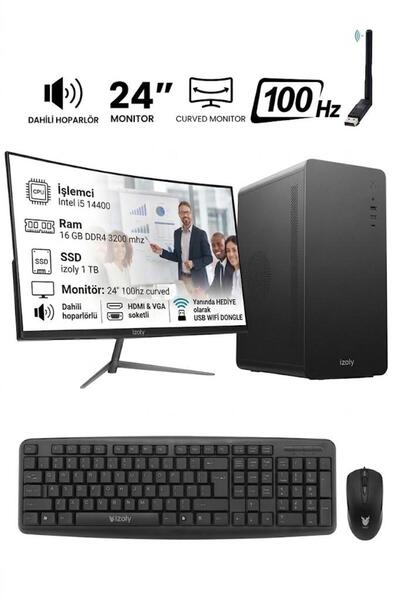 IZOLY B502-Y İ5-14400 16GB 1TB M.2 SSD 24" Monitör Masaüstü Oem Paketi