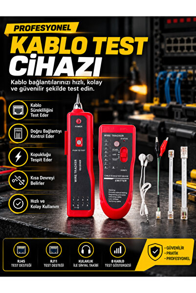PEMBERTON RJ45 RJ11 İNTERNET LAN ARIZA BULUCU / BİLİ BİLİ CİHAZI KABLO TAKİP VE ARIZA BULUCU / TELEFON İNTERNET AĞ HATTI TARAMA / KABLO VE HAT BULUCU