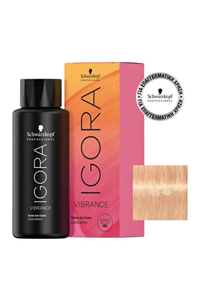 Schwarzkopf Igora Vibrance 9.5-49 Ξανθό Ιβούαρ Μπεζ Βιολέ 60ml