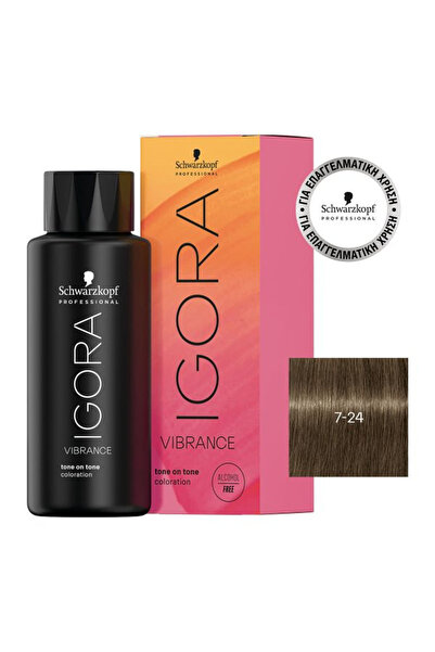 Schwarzkopf Igora Vibrance 7-24 Ξανθό Μεσαίο Φυμέ Μπεζ 60ml