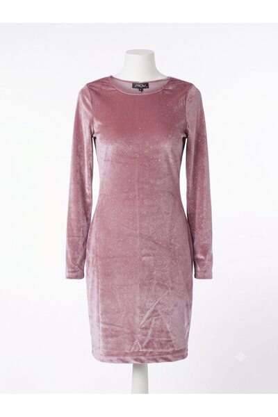 ADROM Rochie elegantă roz de damă, Colecție, țesătură strălucitoare, material...
