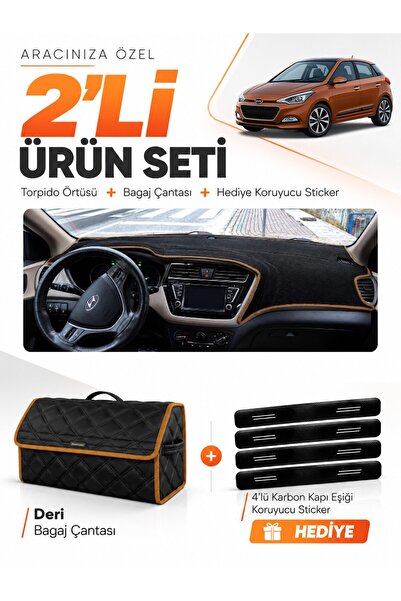 e-biz Hyundai̇ İ20 (2014-2020) Compatible Glove Box Cover + Leather Trunk Bag...