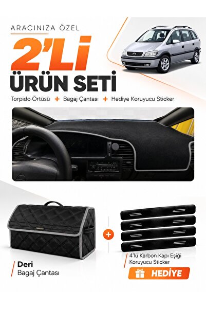 e-biz Opel Zafira (1999-2003) Compatible Glove Box Cover + Leather Trunk Bag ...