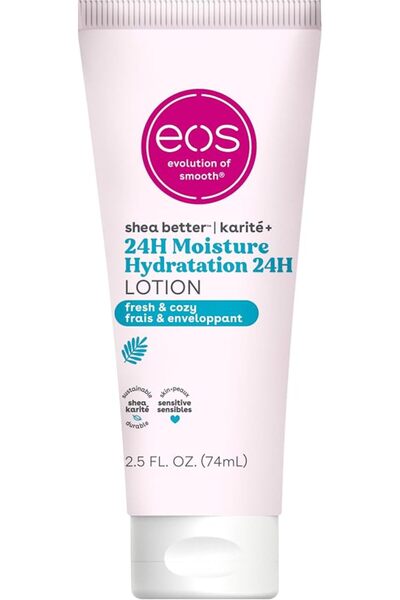 Eos 24H Moisture Travel Body Lotion- Vanilla Cashmere, Travel Size Essential,...