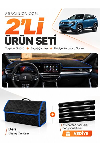 e-biz Renault Boreal (2025-Onwards) Compatible Torpedo Cover + Leather Luggag...
