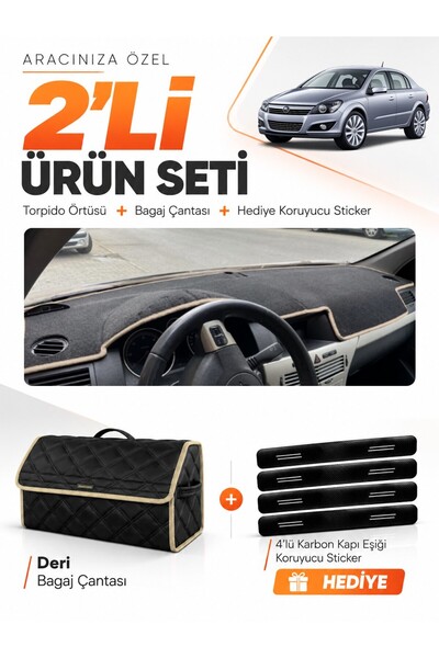 e-biz Opel Astra H (2003-2014) Compatible Dashboard Cover + Leather Trunk Bag...