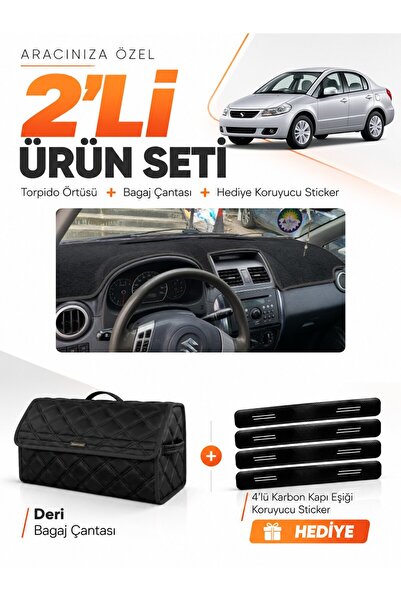 e-biz Suzuki Sx-4 (2006-2014) Compatible Dashboard Cover + Leather Trunk Bag ...