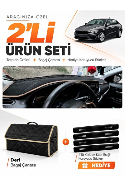 e-biz Fi̇at Egea Sedan (2007-2021) Tablet-Free Compatible Dashboard Cover + L...