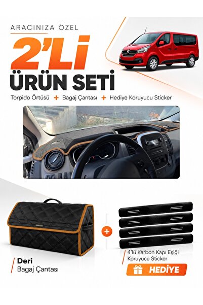e-biz Renault Trafic Covered (2015-2022) Compatible Glove Box Cover + Leather...