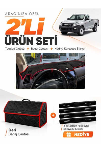 e-biz غطاء توربيدو متوافق مع ISUZU D-MAX (2012-2019) + حقيبة أمتعة جلدية + مج...