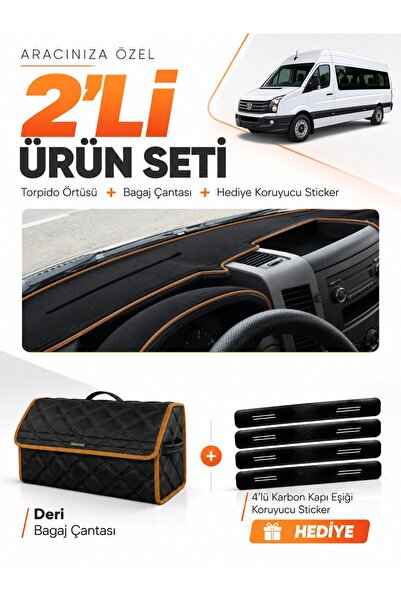 e-biz Volkswagen Crafter (2006-2014) Compatible Dashboard Cover + Leather Tru...