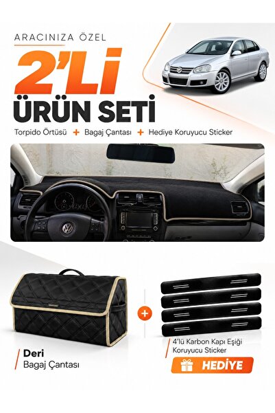 e-biz Volkswagen Jetta (2007-2011) Compatible Dashboard Cover + Leather Trunk...