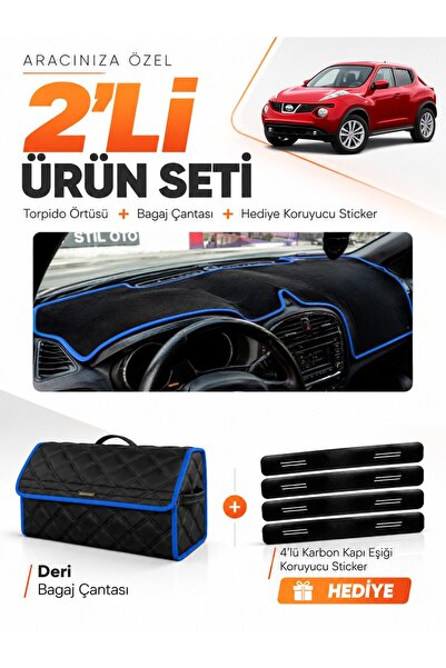 e-biz Nissan Juke (2010-2019) Compatible Glove Box Cover + Leather Trunk Bag ...