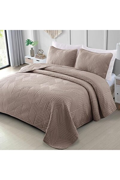 Exclusivo Mezcla Ultrasonic Full Queen Quilt Bedding Set, Lightweight White B...