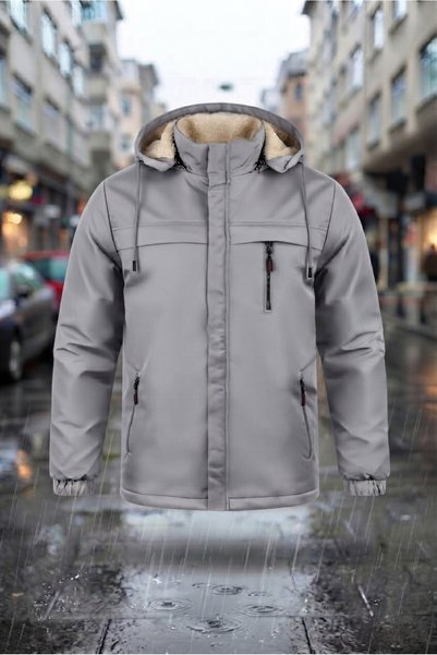 FASHION Water and Windproof Removable Hooded Fur Coat Jacket