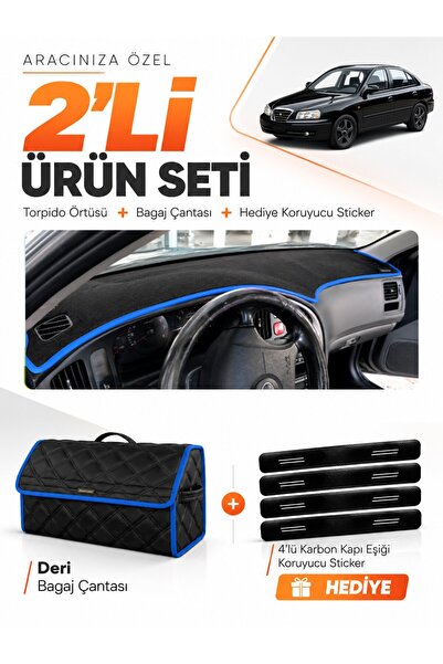 e-biz Hyundai Elantra (1997-2006) Compatible Glove Box Cover + Leather Trunk ...