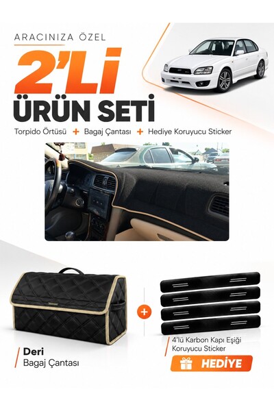 e-biz Subaru Legacy B4 (1998-2003) Compatible Glove Box Cover + Leather Trunk...