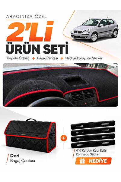e-biz Volkswagen Polo Poled (2001-2009) Compatible Glove Box Cover + Leather ...