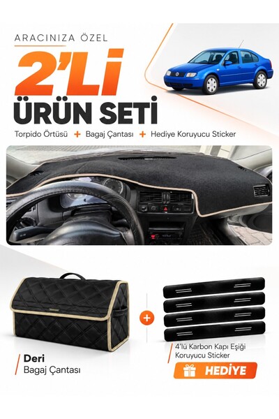 e-biz Volkswagen Jetta (1997-2003) Compatible Dashboard Cover + Leather Trunk...