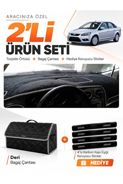 e-biz Ford Focus 2.5 Sedan Covered (2008-2011) Compatible Glove Box Cover + L...