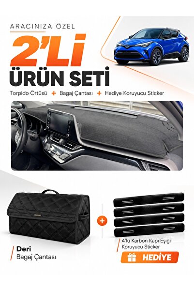 e-biz Toyota Chr (2016-2022) Compatible Dashboard Cover + Leather Trunk Bag +...