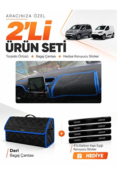 e-biz Toyota Proace City (2020-2026) Compatible Dashboard Cover + Leather Tru...