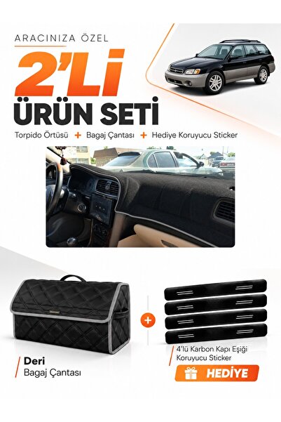 e-biz Subaru Outback (1998-2003) Compatible Glove Box Cover + Leather Trunk B...